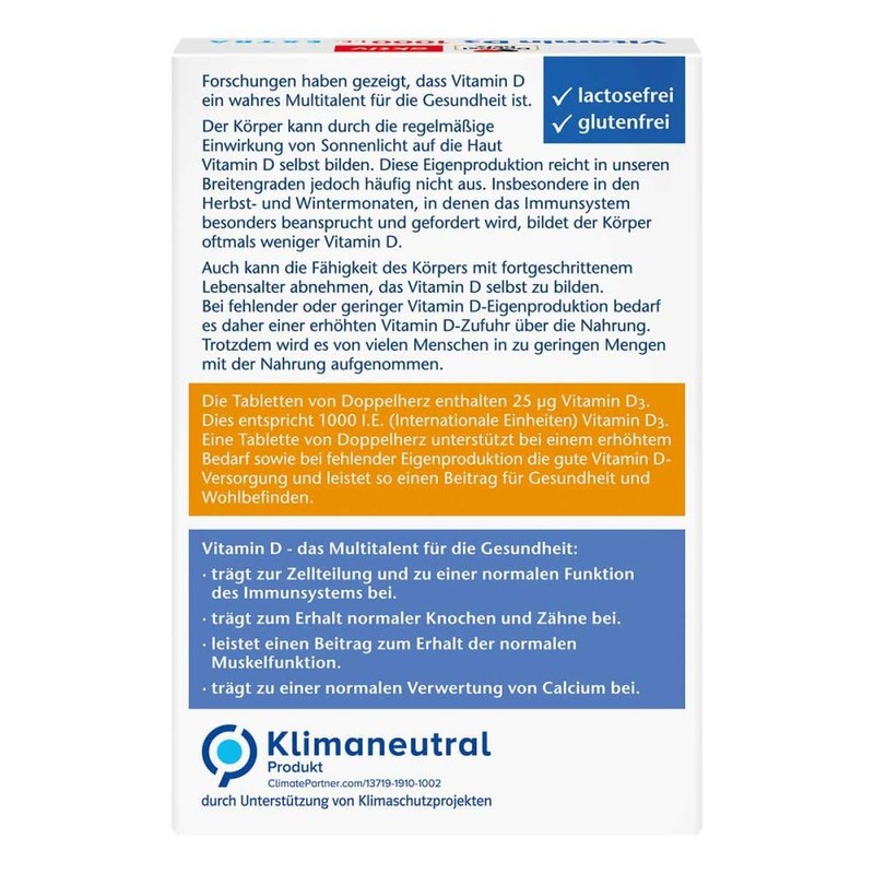 Double Heart Vitamin D 1000 IU Extra Pills 45 Pieces