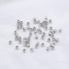 BEADIA Platinum Plated Round Spacer Beads 4mm 100pcs for Jewelry