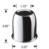 4 Push Through Chrome Wheel Center Caps for Trailer Wheel