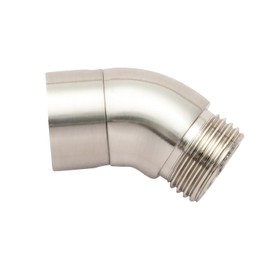 OFFO Shower Head Elbow Adapter, Brushed Nickel All Metal Handheld Shower Head Elbow Adapter Shower Arm Angle Adapter 135 Degrees