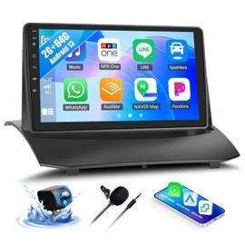 SIXWIN 2G+64G Android Car Stereo for Ford Fiesta 2009-2014 9 Inch Touch Screen with CarPlay Android Auto Mirror Link Bluetooth FM 28UI Backup Camera GPS Navigation WiFi FM SWC MIC