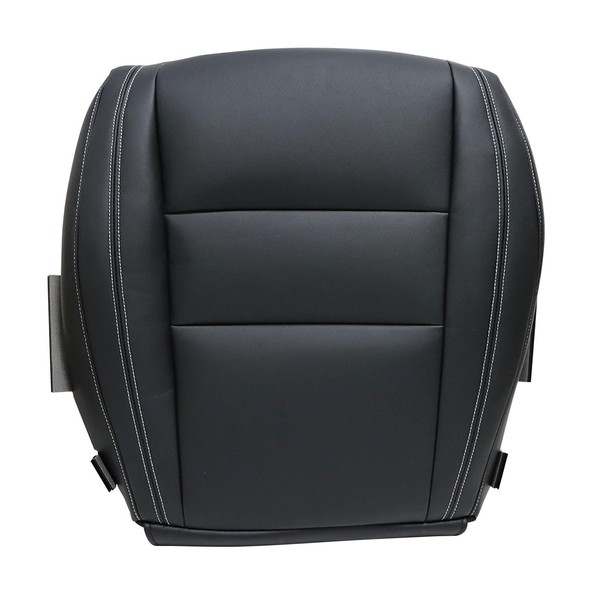 SecosAutoparts Front Passenger Side Bottom Non-Perforated Leather Replacement Seat Cover