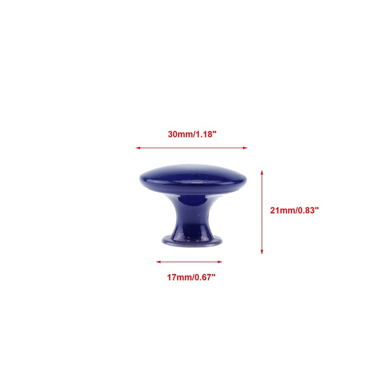 Semetall 6pcs Round Dresser Knobs 1.18 Inch Metal Cabinet Pull