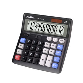 OSALO Calculator Large Buttons Extra Large Display 12 Digit Desk Calculator Office Calculator Black (OS-200ML)