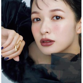 Hollow Teardrop Statement Ring for Women Gold Plated Fashion Geometric Simple Adjustable Open Wrap Knuckle Finger Rings Comfort Fit Minimalist Unique Chic Jewelry Gift for Holiday Size 6-7 (Golden)