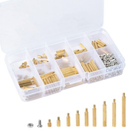 270Pcs M2 Male Female Hex Brass Spacer Copper Brass Pillar Standoff Spacer Pillar, Standoff Circuit Spacer with Plastic Box, PCB Board Nut Screws Kit for Electronics Computers PCB Board DIY Drone