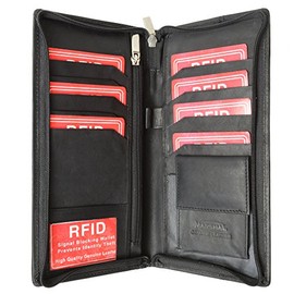 Black RFID Blocking US Passport Cover ID Holder Wallet Credit Card Travel Case