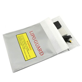 RLECS RC Lipo Safe Bag Fireproof Lipo Guard Silver Lithium Charging Bag High Temperature Resistant Battery Sack 23x30cm