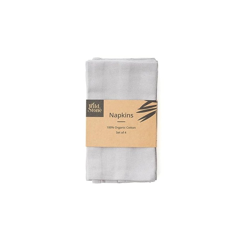 Wild & Stone | Organic Cotton Napkins | Herringbone Weave