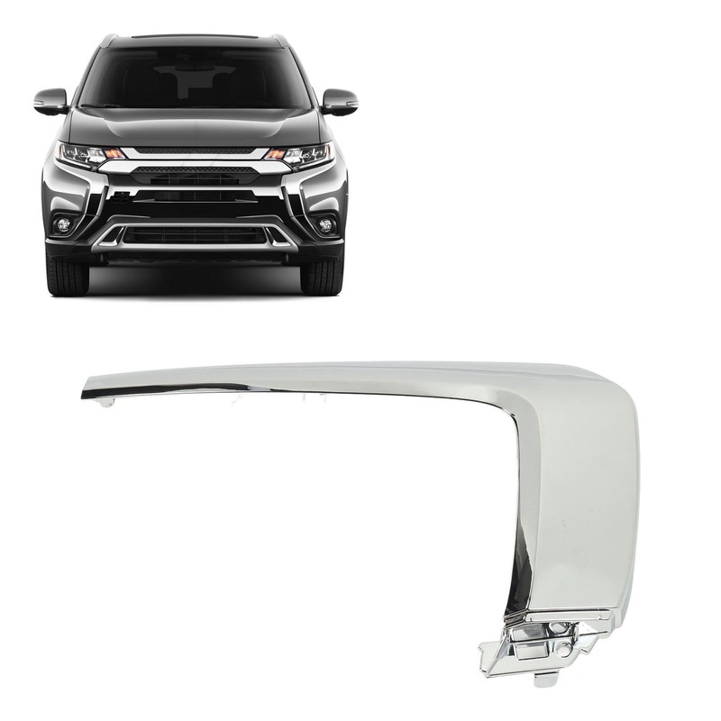 Front Bumper Middle Molding Trim ABS Chrome Replacement for Mitsubishi