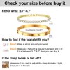 Gold Bracelets for Women - 2Pcs 18K Gold Plated Love