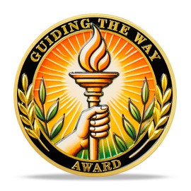 RYUKENLM Guiding The Way Award Challenge Coin-Torch of Hope & Inspiration-Appreciation Coins for Outstanding Contribution in Support-Motivational Gift for Recognition & Achievement