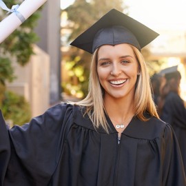 GLIVEOR Graduation Gifts for Her, Sterling Silver Over Compass Necklace Graduation Gifts Graduation Initial A Necklace College High School Senior Graduation Gifts for Her
