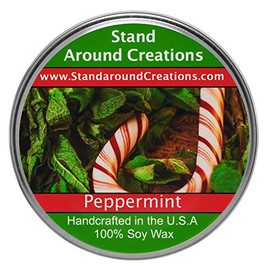 Premium 100% All Natural Soy Tureen Candle - 8 oz. - Peppermint: Mint Essential Oil Creates a True to Life Scent of This Much-Loved Winter Candy. Made w/Peppermint Essential Oil.