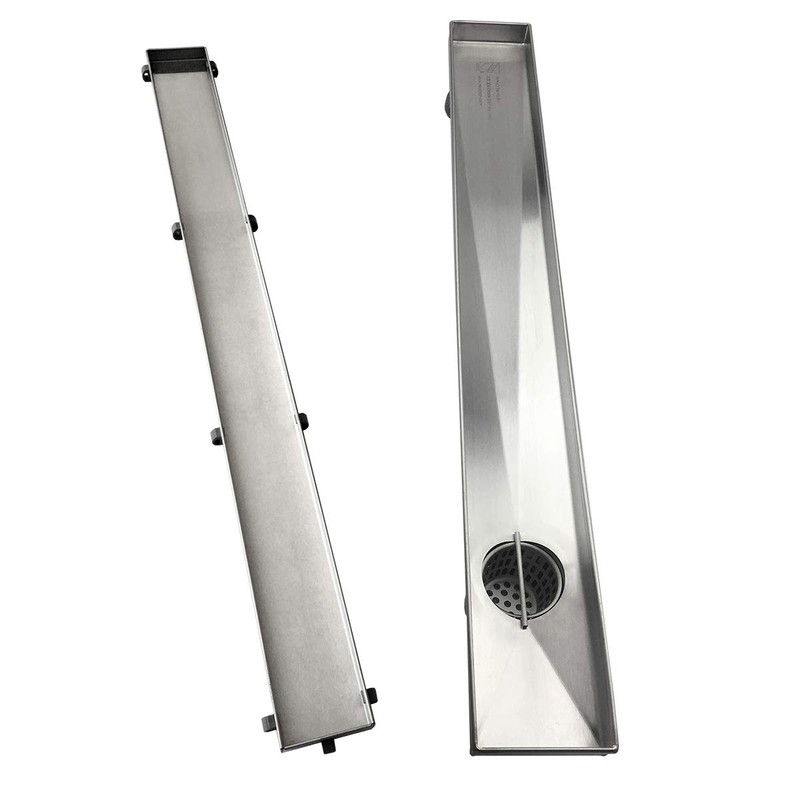 Neodrain 32-Inch Offset Linear Shower Drain with Tile insert Grate