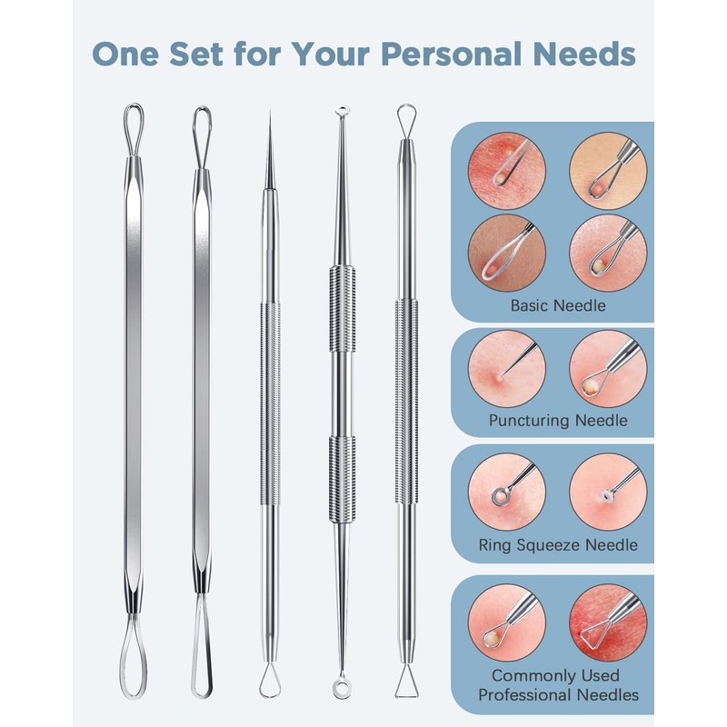 BESTOPE Blackhead Remover Blackhead Removal Pimple Comedone Extractor Tool -