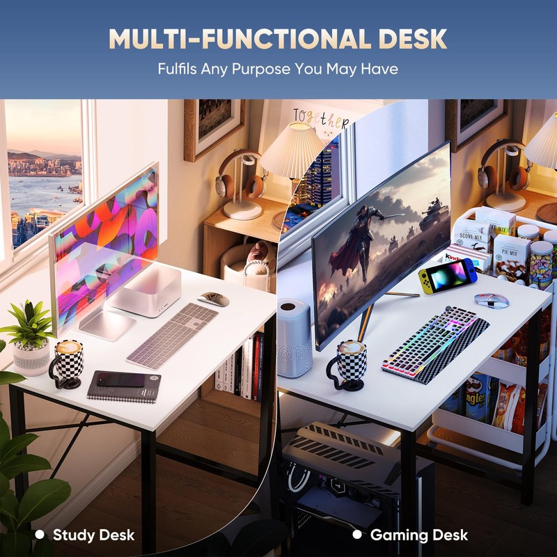 DUMOS 32 in Small Computer Desk for Home Office, Modern