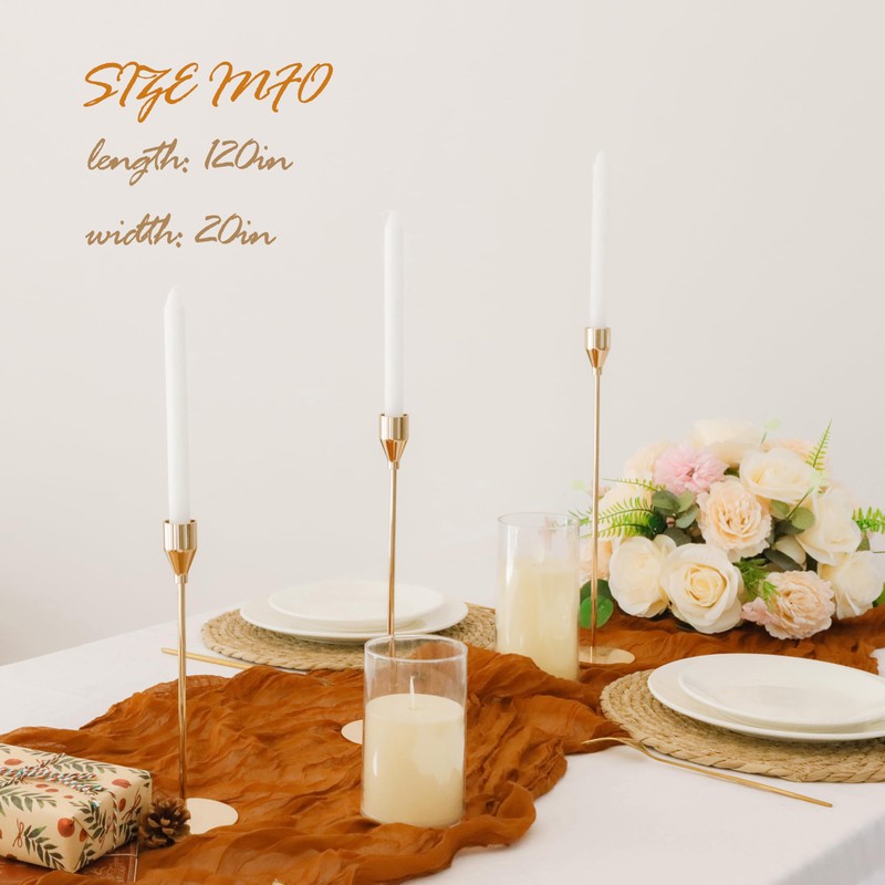 2 Pack Gauze Table Runner - 10FT Cheesecloth Table Runners