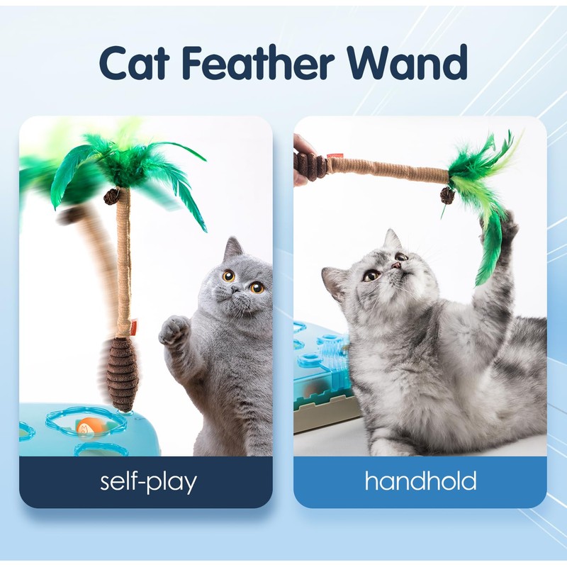Migipaws 7-in-1 Interactive Cat Toy Motion Activated Indoor Playset with