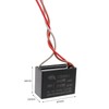 CBB61 5uf+5uf 3-Wire 250V AC Ceiling Fan Capacitor - 50/60