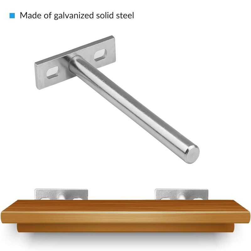 YEYIT Pack of 4 Floating Shelf Brackets, 4 Inch Shelf