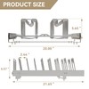 STORKING Slide Out Pot Lid Organizer Under Cabinet, Wire Dividers