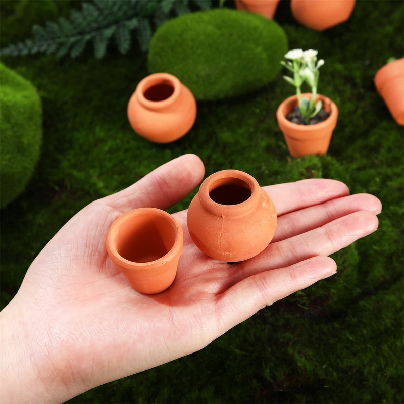 20 Pcs 0.9'' 1.2'' Terracotta Pot Small Mini Clay Pots
