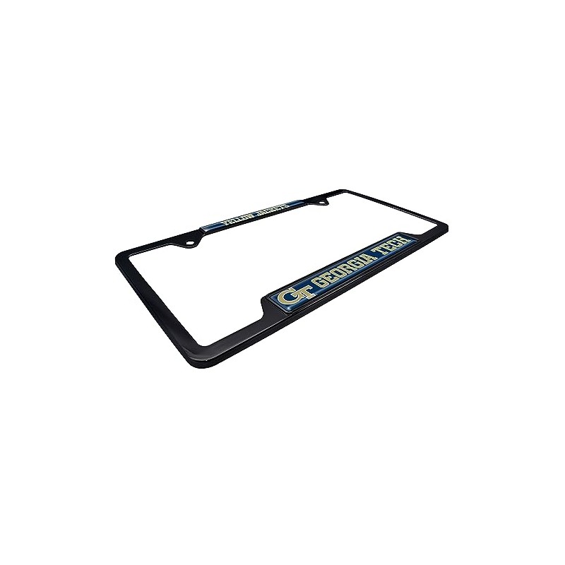 Georgia Tech Metal License Plate Frame (Black Frame - Mascot)