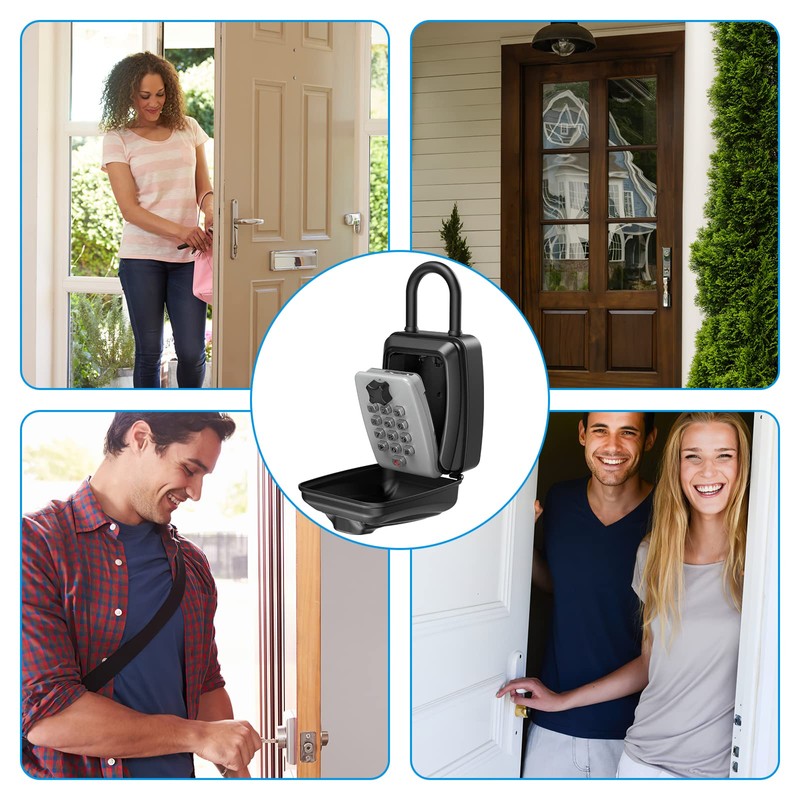 AMIR Key Lock Box Extra Large, Push Button Combination Lock,