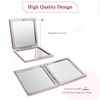 YOLCAR 1X/2X Magnifying Compact Mirror with PU Leather, Mini Mirror