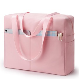 KALIDI Work Bags For Women Large Tote Bag With Zip Handbag Womens Totes Handbags Nylon For Travel, Beach, Work, School, Uni (Pink)