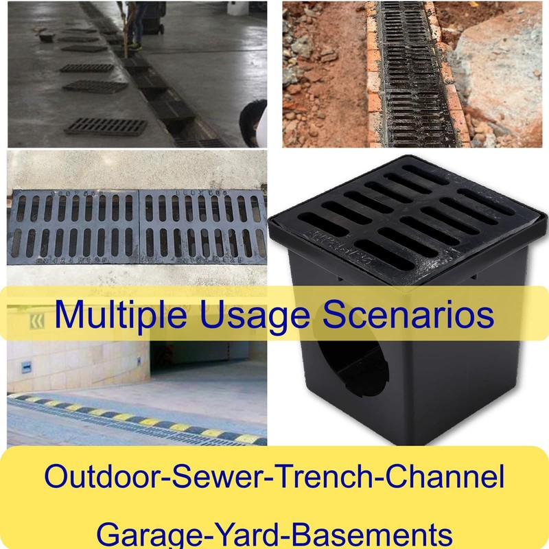 MOSINSBO Cast Iron Drain Grate 12x12 in for NDS Catch