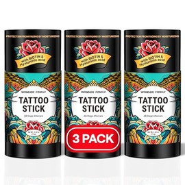 Tattoo Balm Aftercare Stick - Tattoo Moisturizer & Tattoo Lotion Aftercare Combined in Shea Butter Stick - Tattoo Aftercare Cream To Soothe Skin, Pack of 3