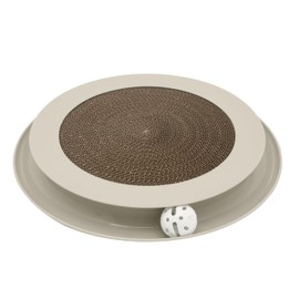 Kitty City Round Cat Scratcher with Sisal Fabric Surface, Tan
