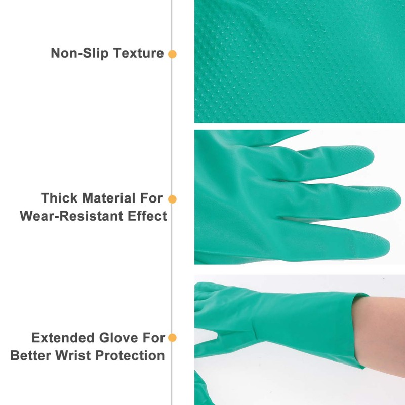 Healifty Oil Resistant Rubber Gloves Housework Dishwashing Gloves Waterproof Gloves