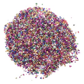 Minkissy 1bag Nail Gems and Charms Crushed Glass Nail Art Shiny Stickers Manicure Charm for Natural Artificial