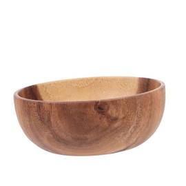 Alipis Rice Bowl Acacia Wood Salad Bowl Boys and Girls' Tableware Smooth Surface Safe Material
