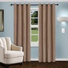 SUPERIOR Linen Blackout 2 Panel Curtains (52X96), Brown