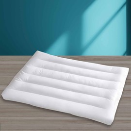 Ultra Flat Thin Pillows for Sleeping King Size, 2-1/2" High Slim Bed Pillow for Back Stomach Sleepers Down Alternative Filling Hypoallergenic White 18x36 in