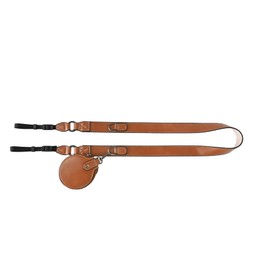 BMAOLLONGB E-P7 Case, Handmade PU Leather Half Camera Case Bag Cover Bottom Opening Version for Olympus Pen E-P7 EP7 With Neck Strap Mini Storage Bag (Brown)