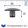 VVO Fasteners Black Plastic Clips Interior Trim Compatible with Some
