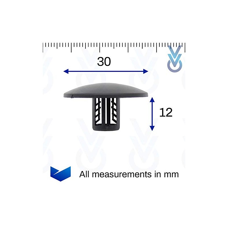 VVO Fasteners Black Plastic Clips Interior Trim Compatible with Some
