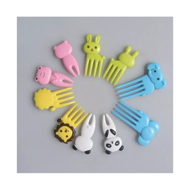 24x7 Palillos Tenedores Lonche Kawaii Pequeños Decoración Frutas