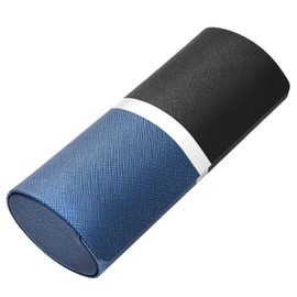 Looca Glasses Case, Sunglasses Case, Eyeglass Case, Hard Case, Leather-like Gift, Compact, Ultra Lightweight, Women's, Men's, navy black