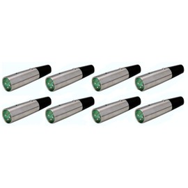 8 Pack Switchcraft A3M Series 3 Pin XLR Male Cable End Mic Connector Silver Pins