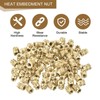 sourcing map 100Pcs M3x5.7x4.6mm Knurled Insert Nut, Brass Threaded Insert