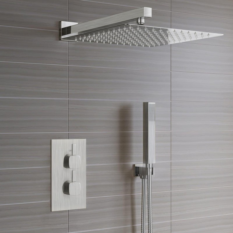 Voolan 20" Square Shower Arm with Flange and Teflon Tape,