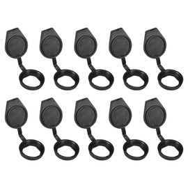 PATIKIL 22 mm Door Lock Dust Protection Pack of 10 Rubber Waterproof Key Panel Cam Lock Dust Protection Cap for 22 mm Cam Lock Black