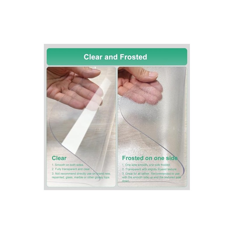 NATRKE Tapete de escritorio transparente grande de 39.4"x15.7", protector de