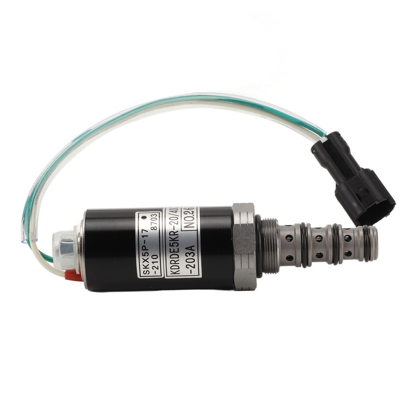 Alloy Steel Excavator Hydraulic Pump Solenoid Valve KDRDE5KR‑20/40C13‑203A for KOBELCO